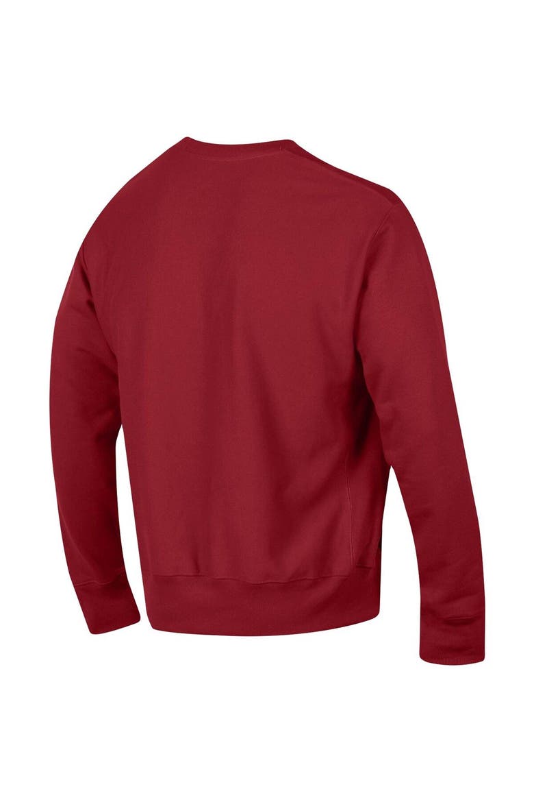 Men's Champion Crimson Indiana Hoosiers Arch Reverse Weave Pullover Sweatshirt, Alternate, color, Crimson