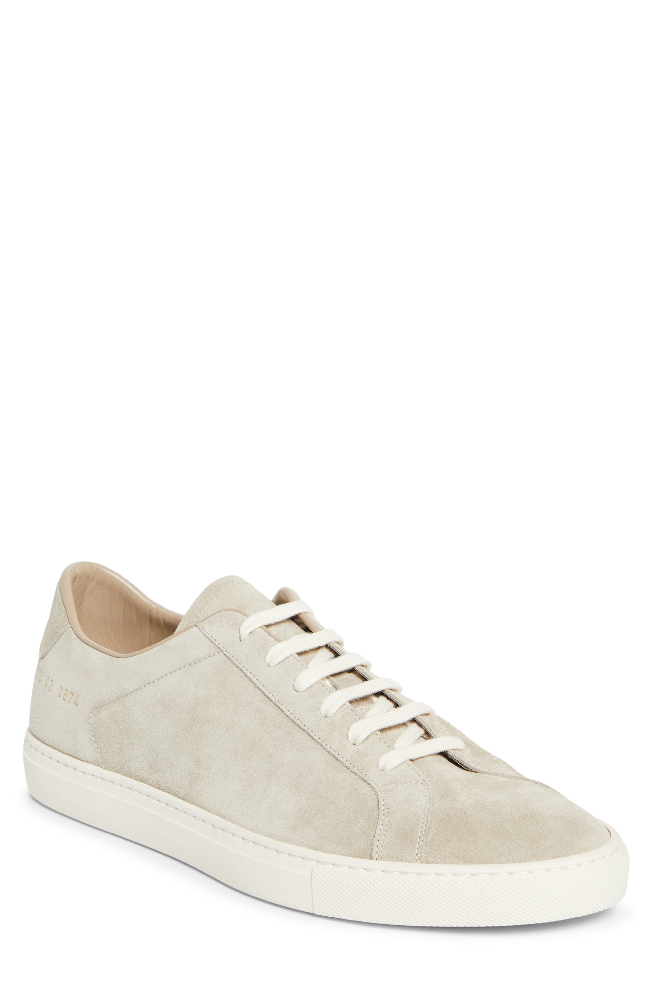 Common Projects Achilles Slim Premium Sneaker, Main, color, Warm Grey