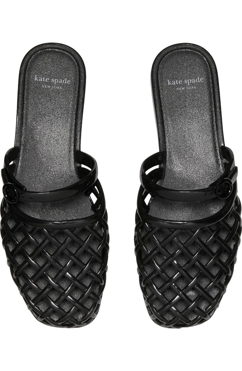 Kate Spade New York jelly fisherman mule, Alternate, color, Black