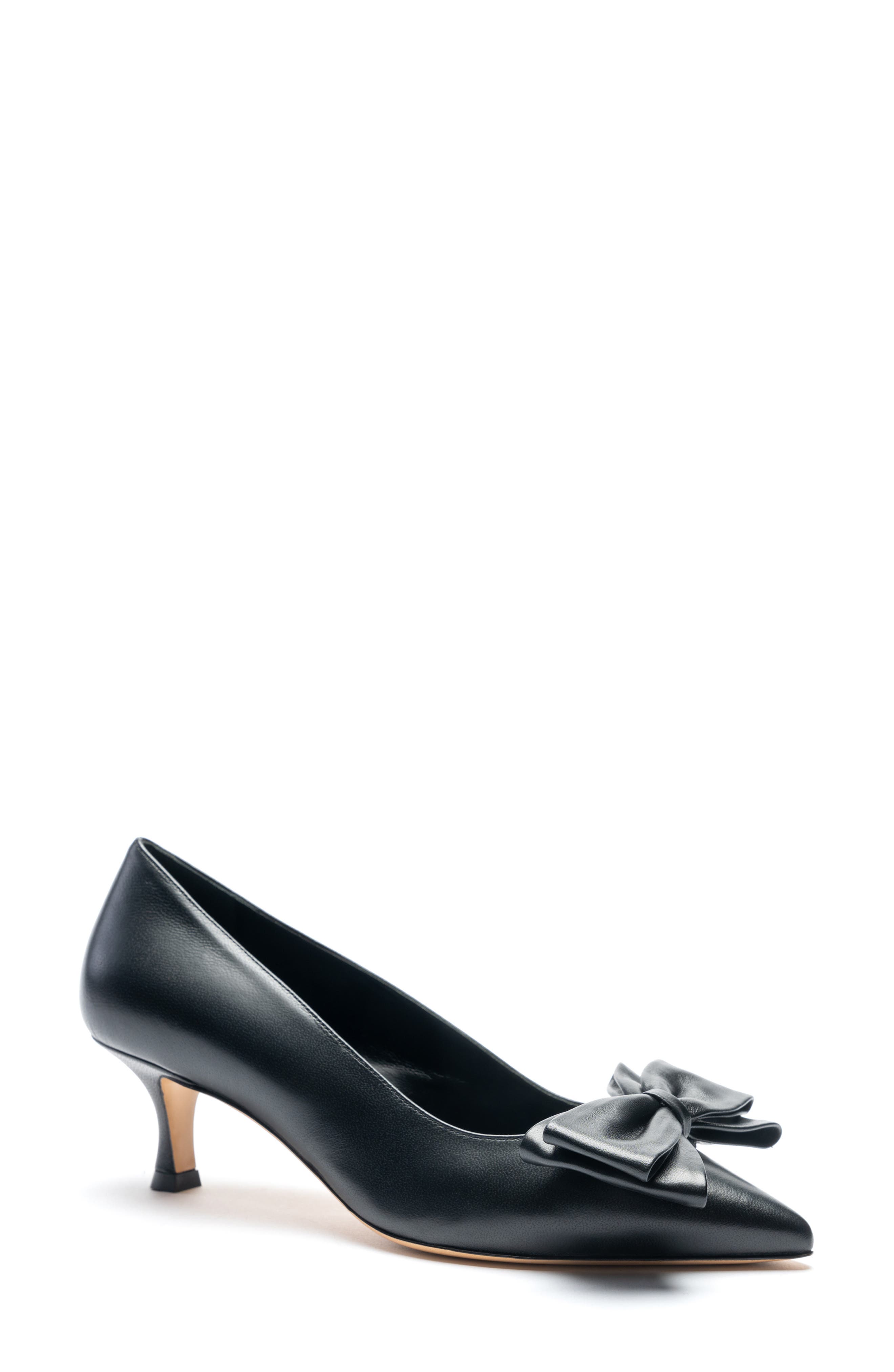 Bruno Magli Nadia Pointed Toe Kitten Heel Pump, Main, color, Black