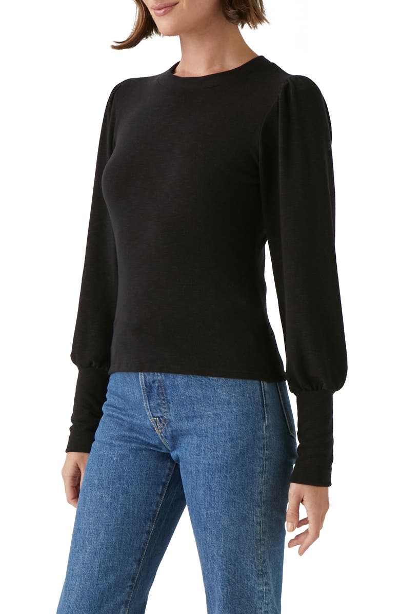 Michael Stars Fonda Puff Sleeve Knit Top, Alternate, color,