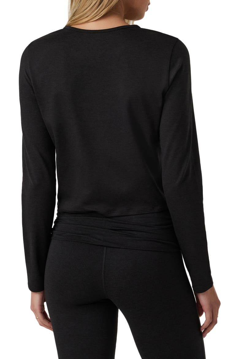 Halo Crop Cardigan, Alternate, color, BLACK HEATHER