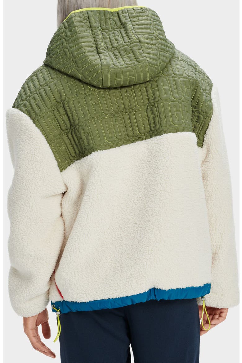Iggy Fleece Half Zip Hooded Pullover, Alternate, color, NATURAL MULTI