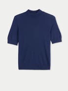 Gobi Cashmere Cashmere Silk Shirt with High Neck