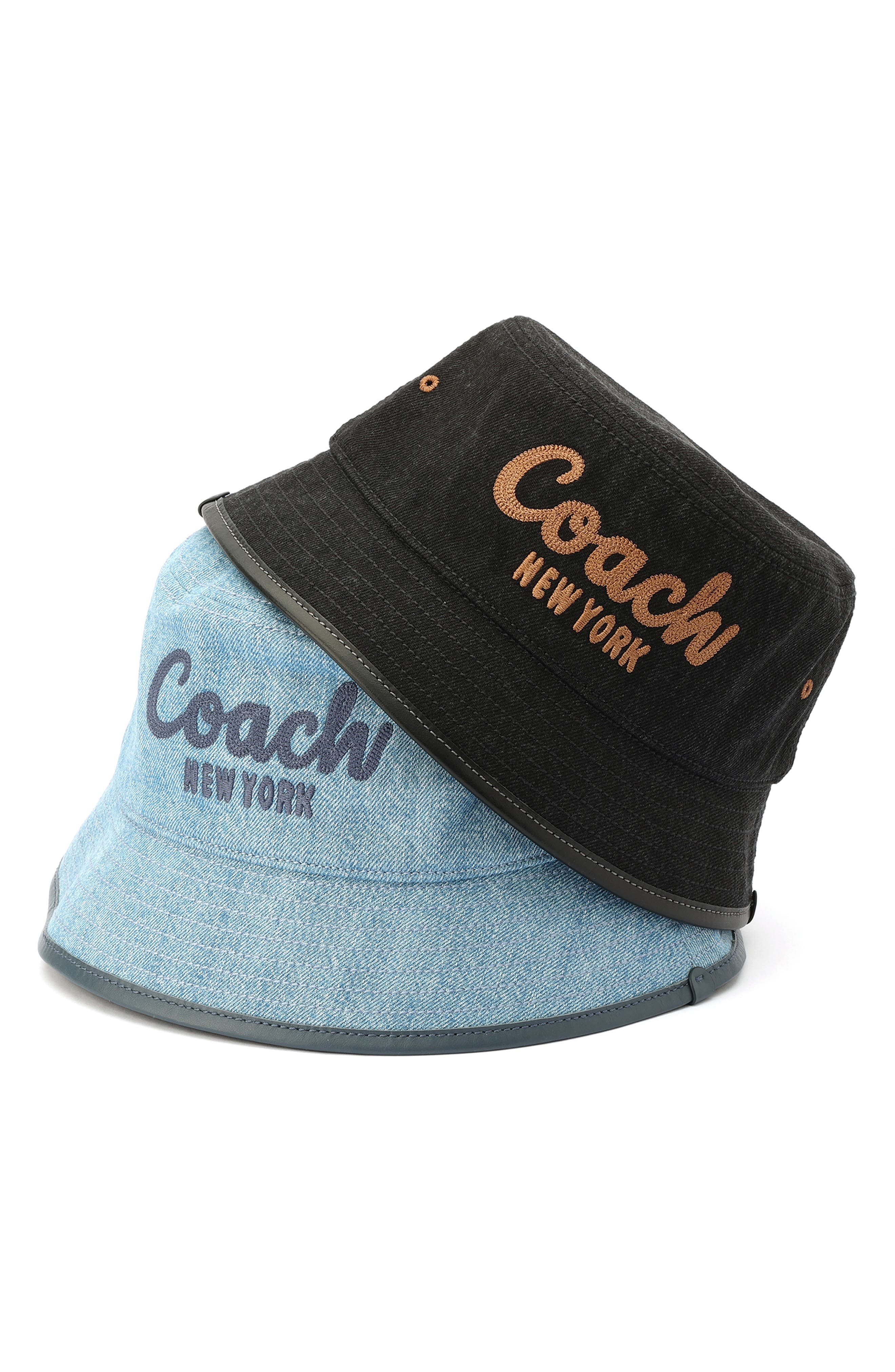 COACH Embroidered Logo Denim Bucket Hat (Women) | Nordstrom