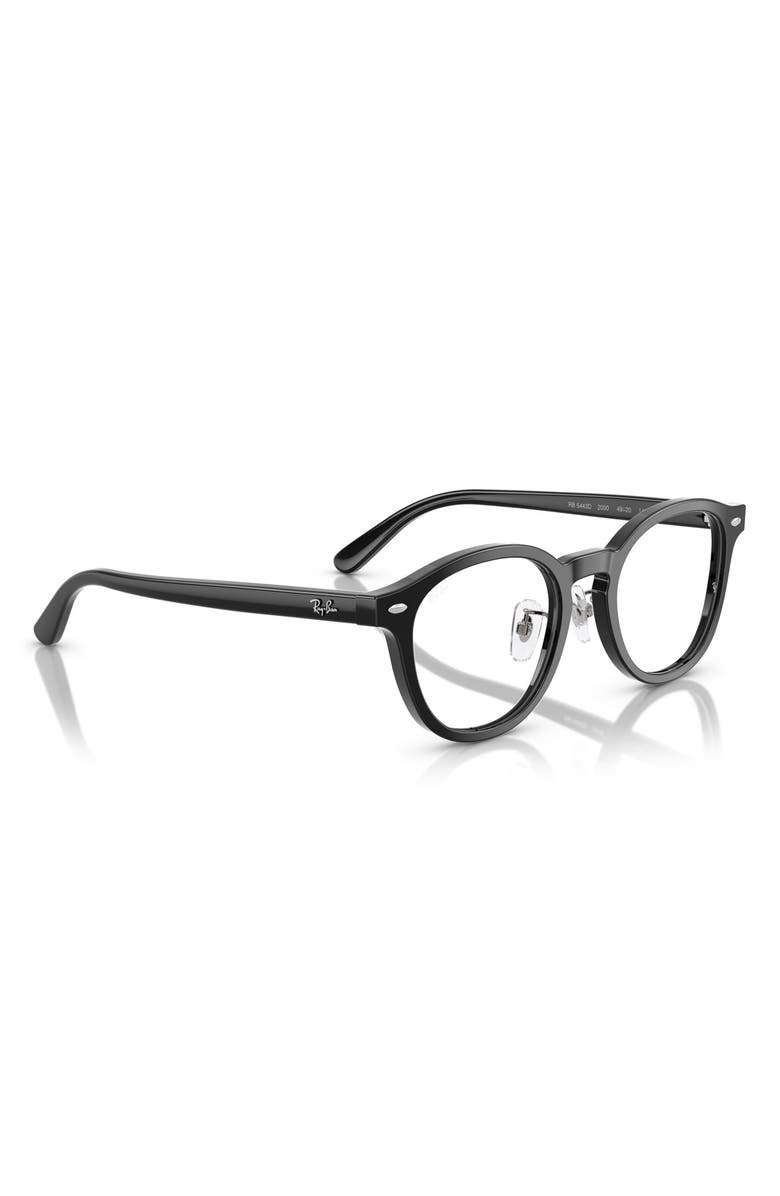 Ray-Ban 49mm Square Optical Glasses, Alternate, color, Black