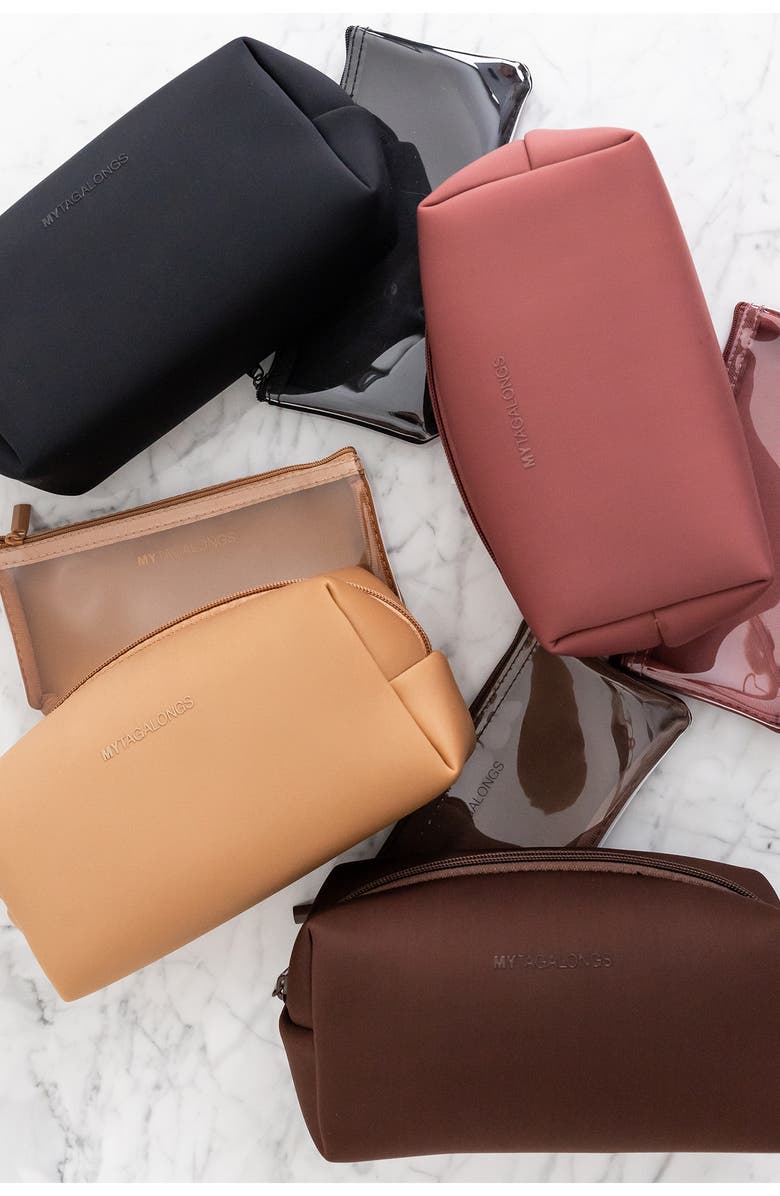 MYTAGALONGS Loaf Cosmetic Bag with Zip Pouch, Alternate, color, Black