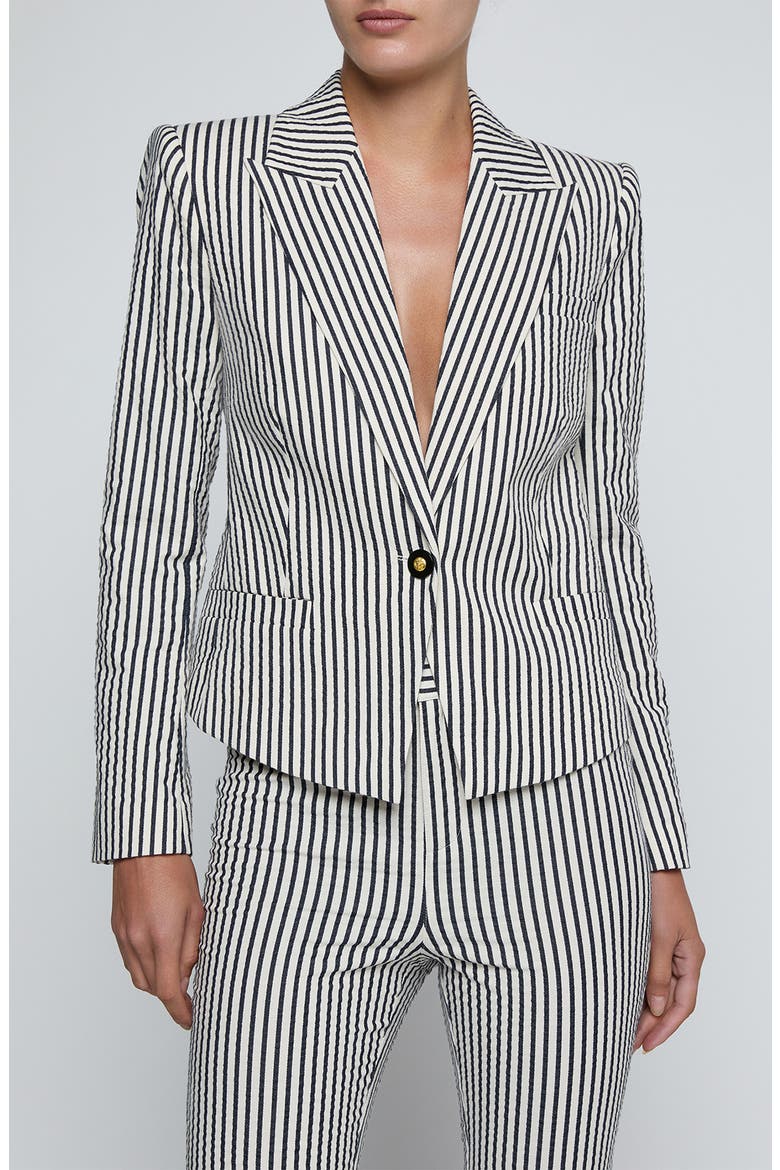 Misa Stripe Blazer, Main, color, IVORY/ MIDNIGHT STRIPE