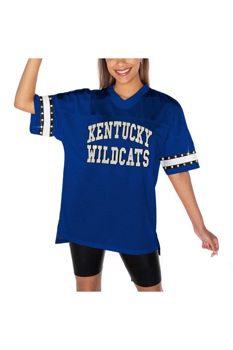 Women's Gameday Couture Royal Kentucky Wildcats Until Kickoff Rhinestone Fashion T-Shirt, Main, color, Royal