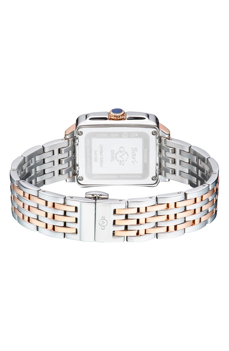 GV2 Bari Mother of Pearl Diamond Bracelet Watch, 34mm x 30mm, Alternate, color,