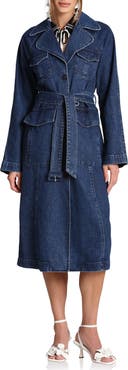 Avec Les Filles Denim Trench Coat
