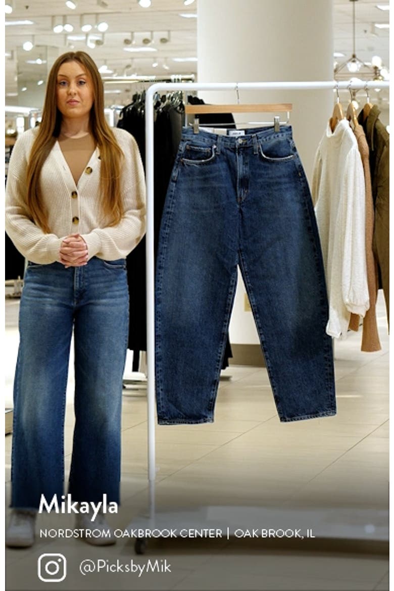 Balloon High Waist Wide Barrel Leg Jeans video