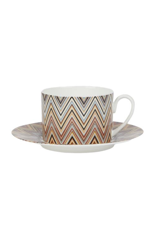 Missoni Home Zigzag Jarris Set Of 6 Tea Cups & Saucers In White