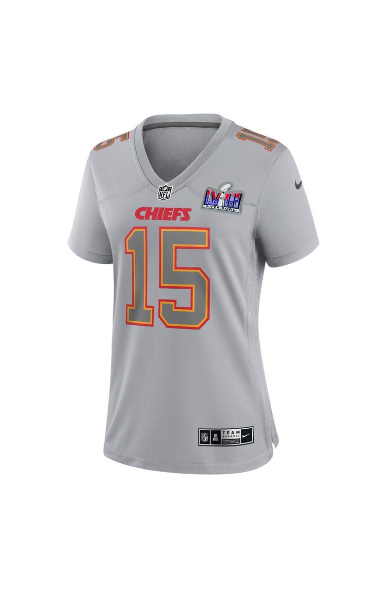 Nike Women's Nike Patrick Mahomes Gray Kansas City Chiefs Super Bowl LVIII Atmosphere Fashion Game Jersey, Alternate, color, 