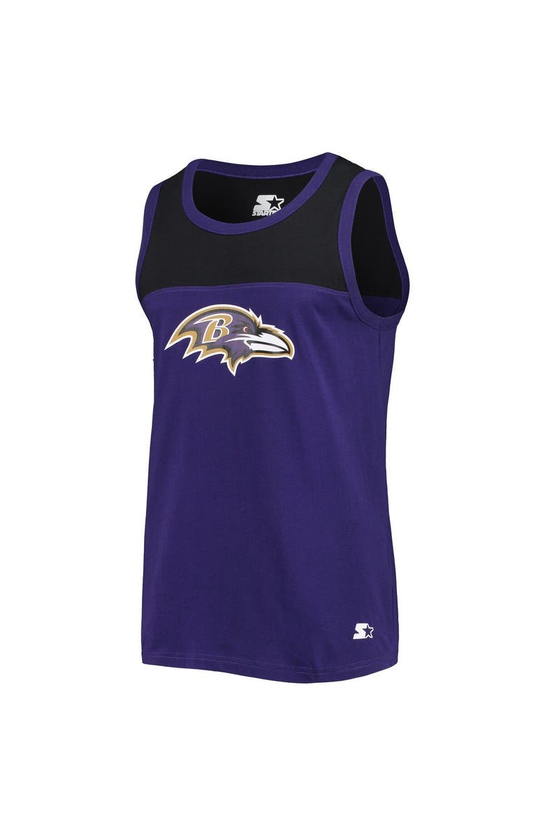 STARTER Men's Starter Purple/Black Baltimore Ravens Team Touchdown Fashion Tank Top, Alternate, color, 