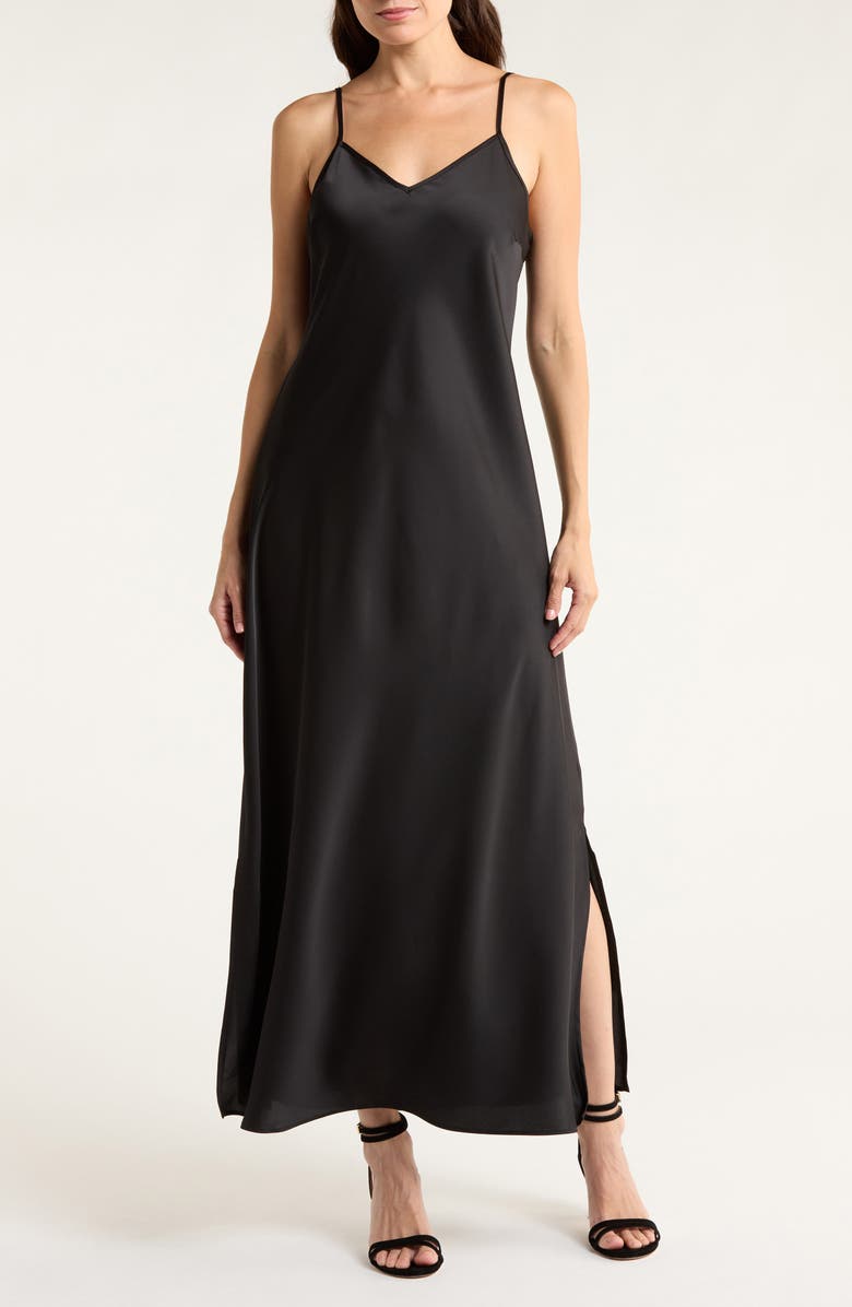 Halogen<sup>®</sup> Rhinestone Bow Sweater With Slipdress, Alternate, color, Rich Black