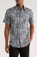 Bugatchi Print Short Sleeve Button-Up Shirt