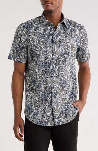 Bugatchi Print Short Sleeve Button-Up Shirt