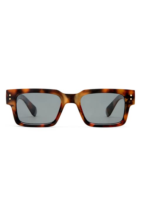 Gender Inclusive Aeron 49mm Polarized Rectangular Sunglasses