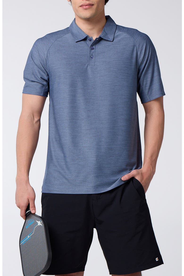 Men's Cross-Sport Tech Pique Polo, Main, color, Stone Blue Heather