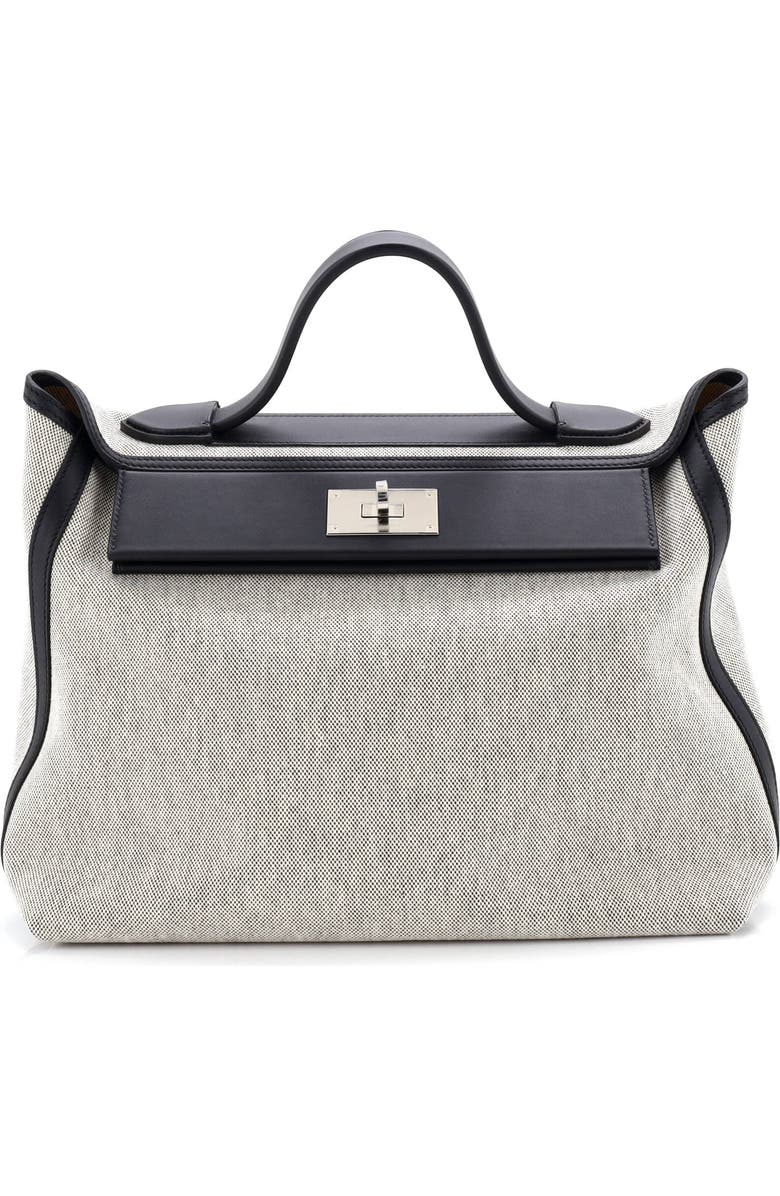 Pre-Owned Hermes 24/24 Bag Canvas and Swift 35, Main, color, Noir