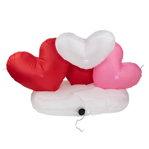 Northlight Led Lighted Inflatable Valentine's Day Conversation Hearts Outdoor Decoration In Red