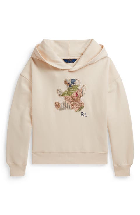 Kids' Polo Bear Patchwork Terry Hoodie