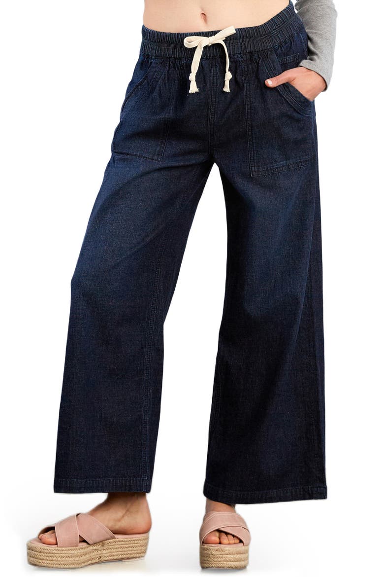 Wide Leg Drawstring Jeans, Alternate, color, STITCH BLUE