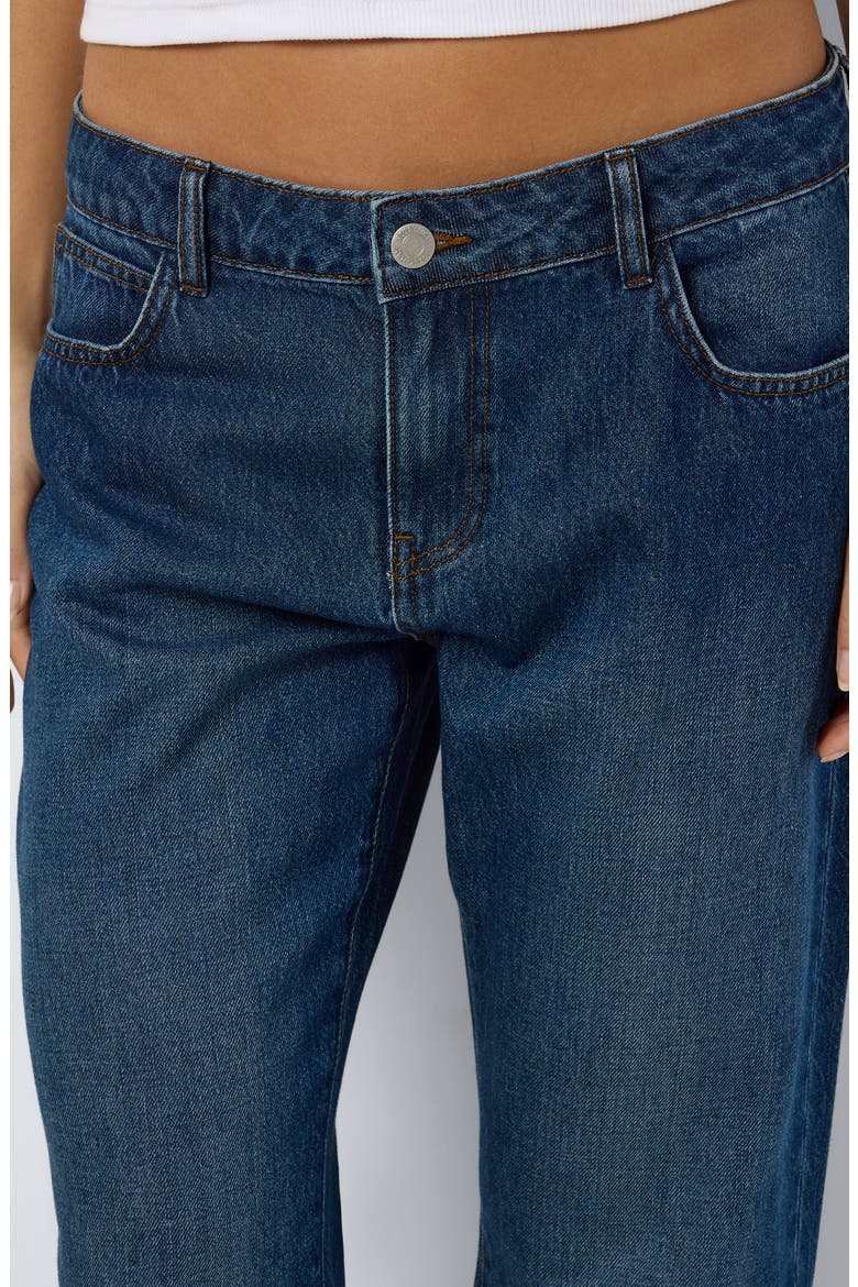 Sanja Cuffed Straight Leg Jeans, Alternate, color, DARK BLUE DENIM