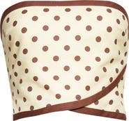 POSSE Bowie Strapless Linen Blend Crop Top