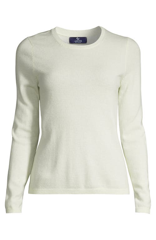 Lands' End Tall Cashmere Crewneck Sweater In White