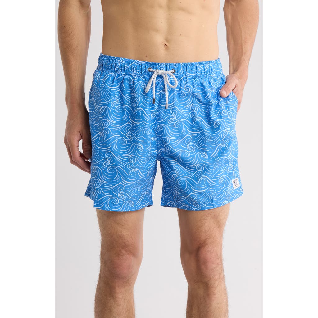 VINTAGE SUMMER VINTAGE SUMMER WAVE PRINT SWIM TRUNKS
