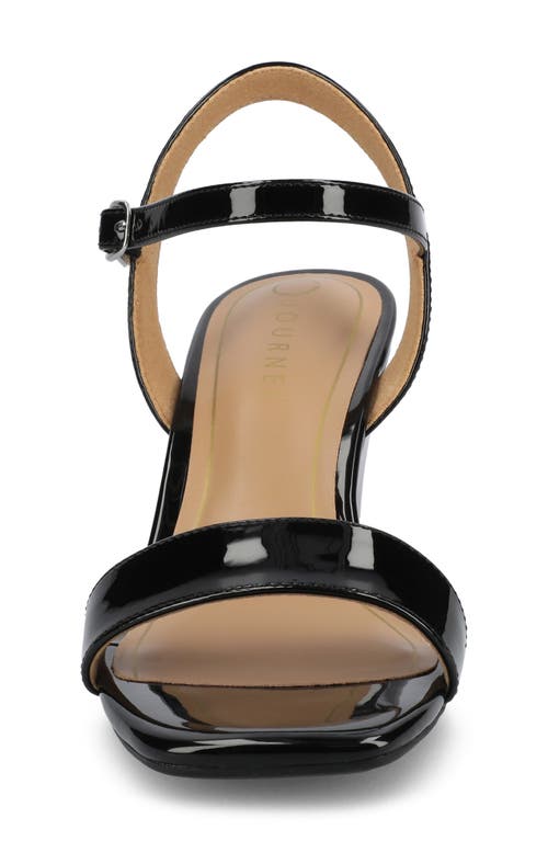 Shop Journee Collection Clayr Wedge Sandal In Patent/black