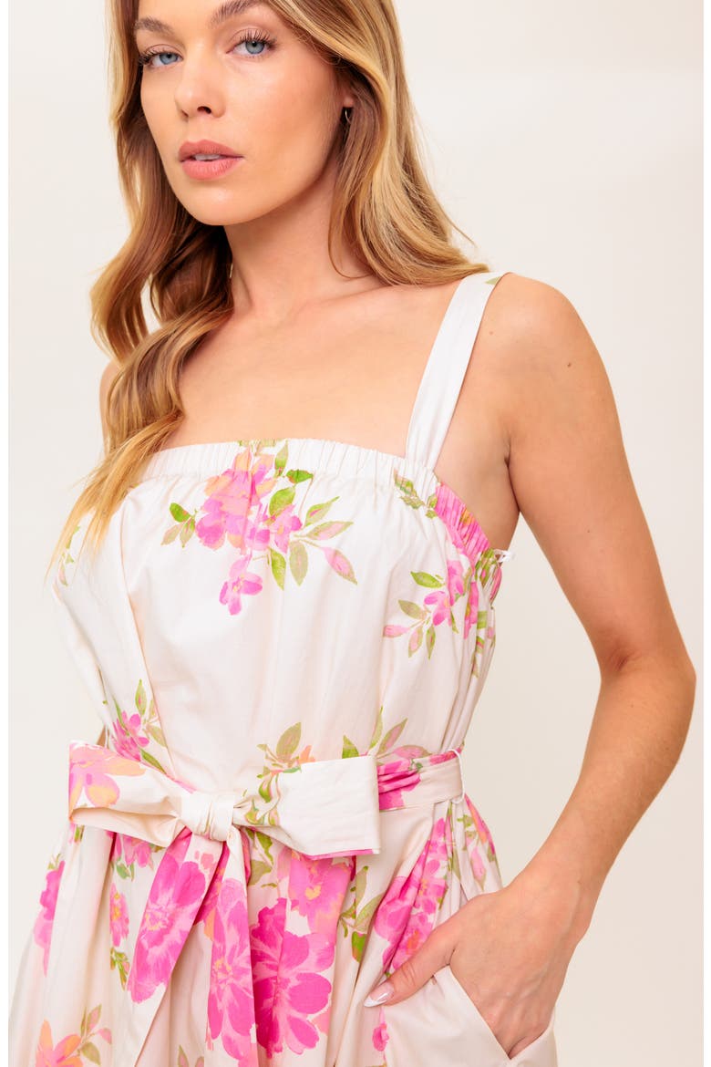 Floral Fit & Flare Cotton Sundress, Alternate, color, IVORY