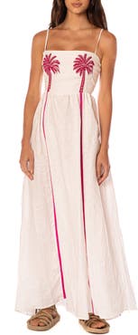 Maaji Ela Tropical Haven Linen Cover-Up Maxi Dress