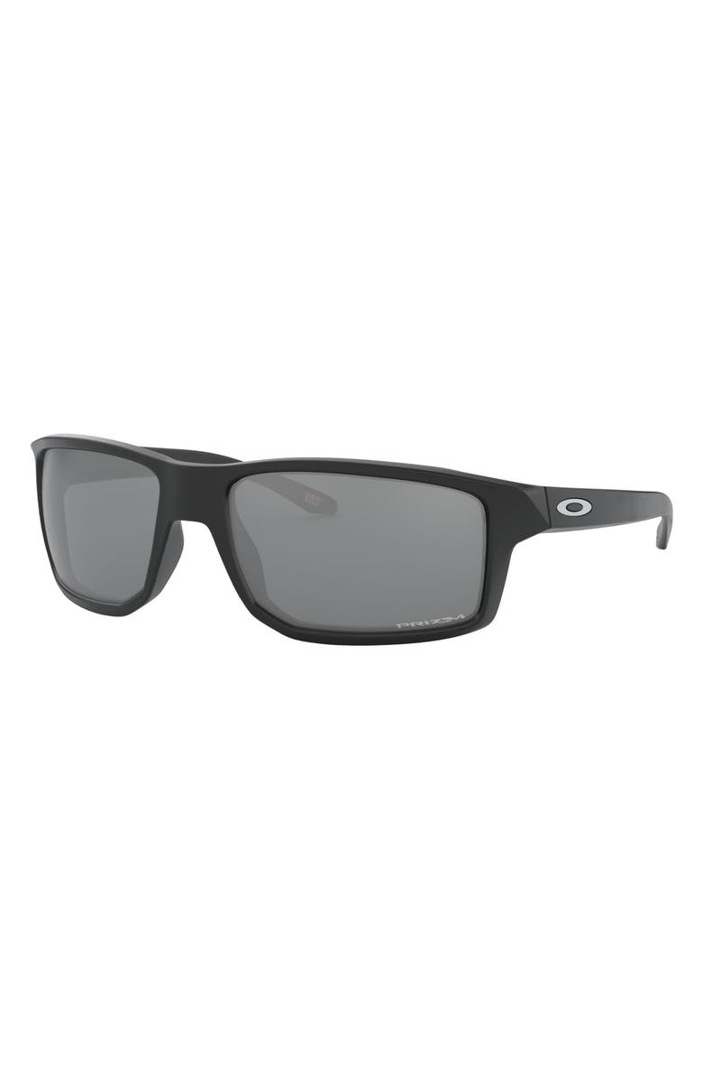 Oakley Gibston 61mm Wrap Sunglasses, Alternate, color, Matte Black