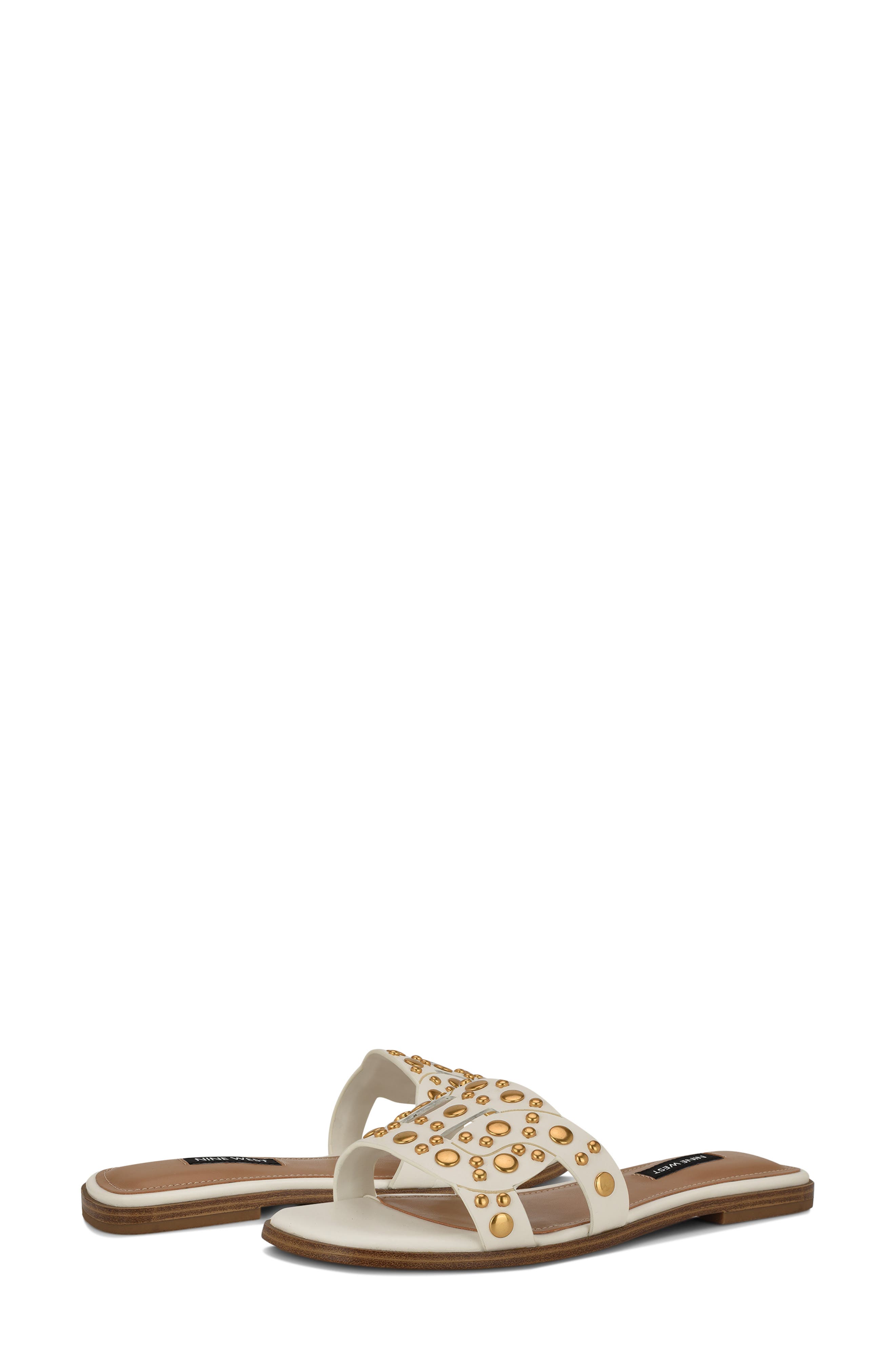 Gomaz Slide Sandal, Alternate, color, WHITE