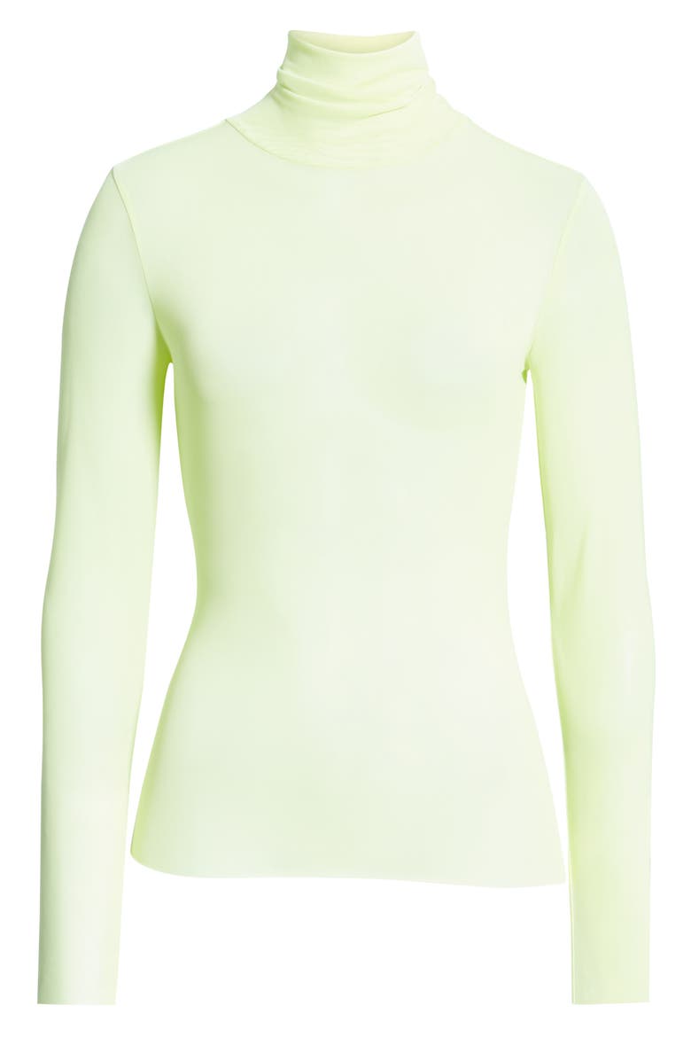 Zadie Semi Sheer Turtleneck, Alternate, color, LIMELIGHT