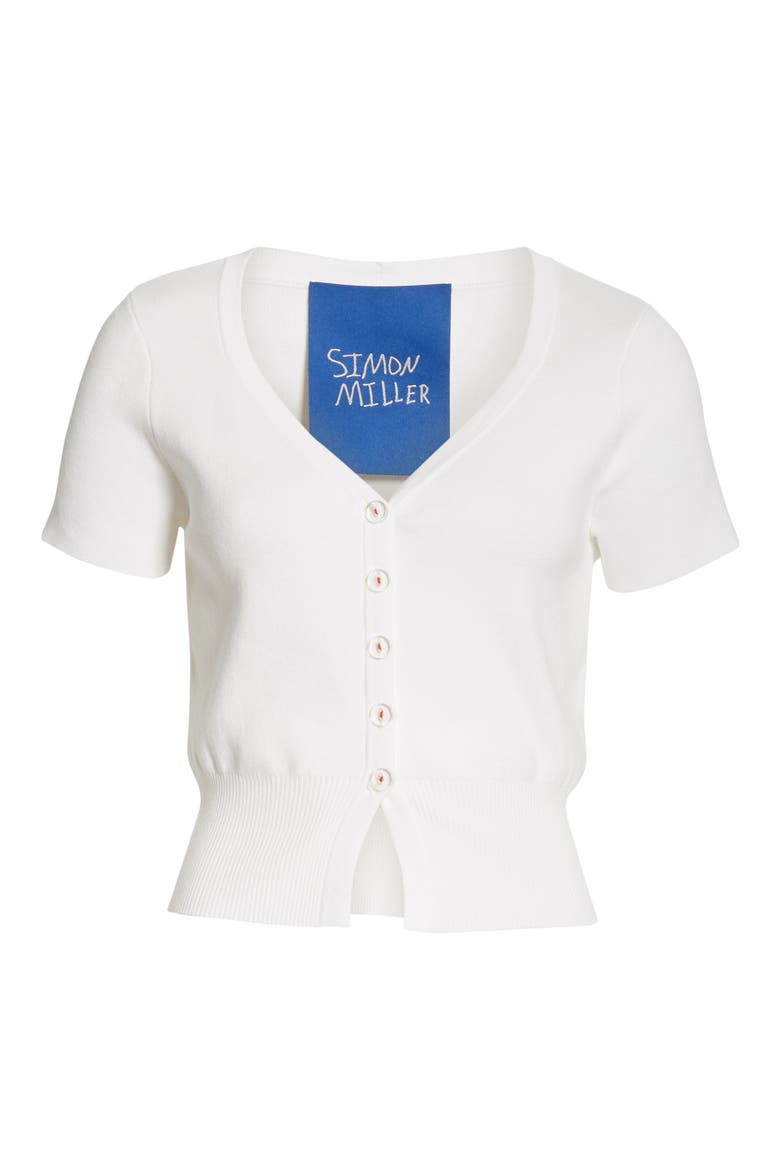 Senoia Fitted Crop Cardigan, Alternate, color, WHITE