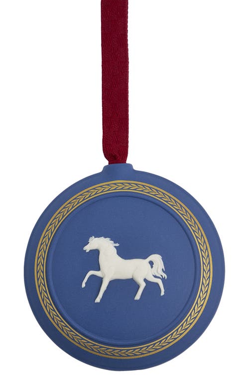Wedgwood 2025 New Year Of The Horse Jasperware Ornament In Blue
