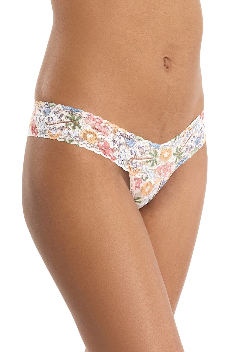 Print Low Rise Thong, Alternate, color, BY THE SEA