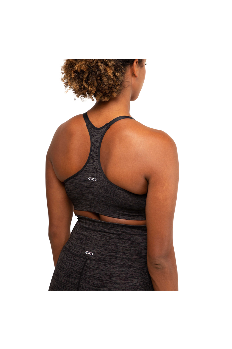 Layla Yoga Racer Back Nursing bra, Alternate, color, Charcoal Melange