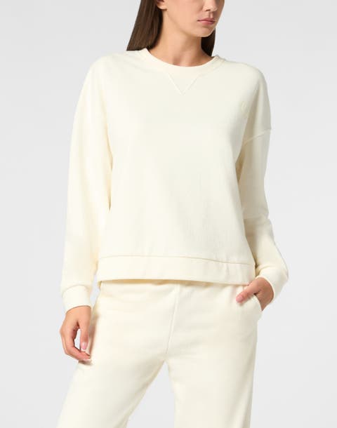 Boxy Fit Sweatshirt Round Neck Ls Women