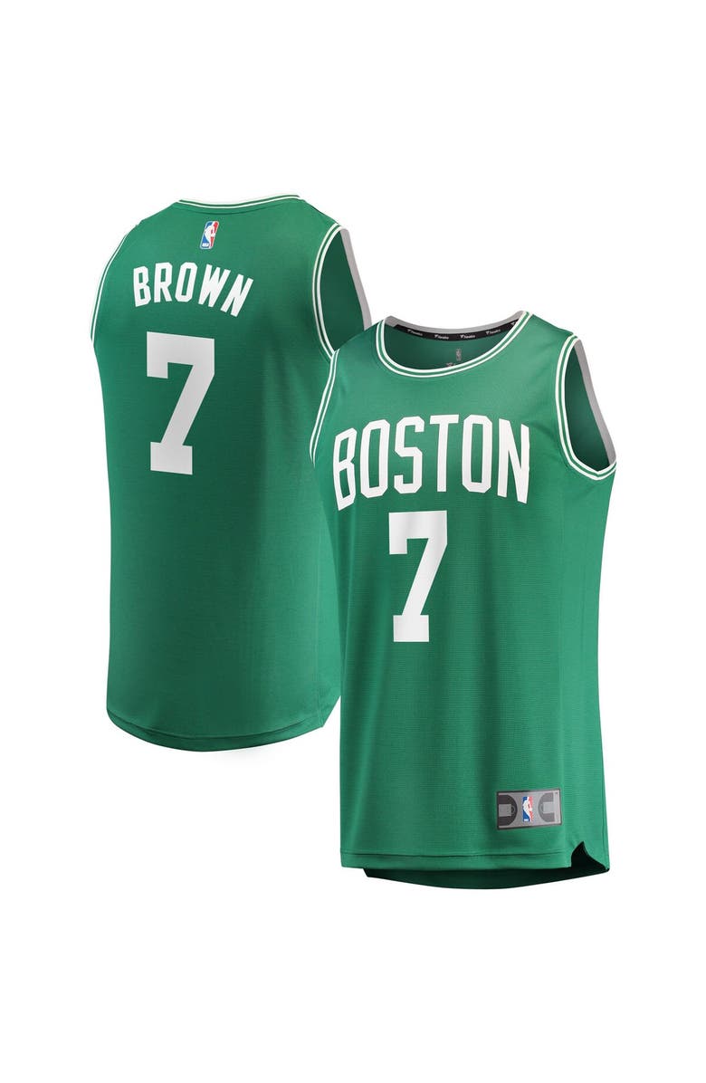 FANATICS Men's Fanatics Branded Jaylen Brown Kelly Green Boston Celtics Fast Break Replica Player Jersey, Alternate, color,