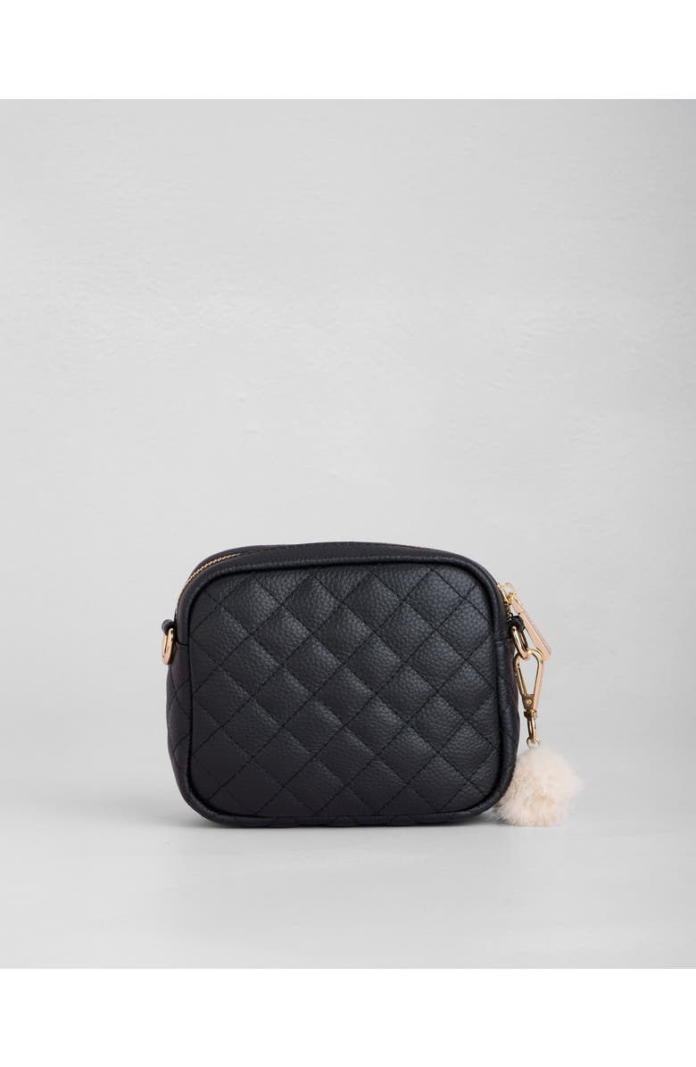 Pom Pom London Original Mini Cross Body Bag, Alternate, color, Black Quilted
