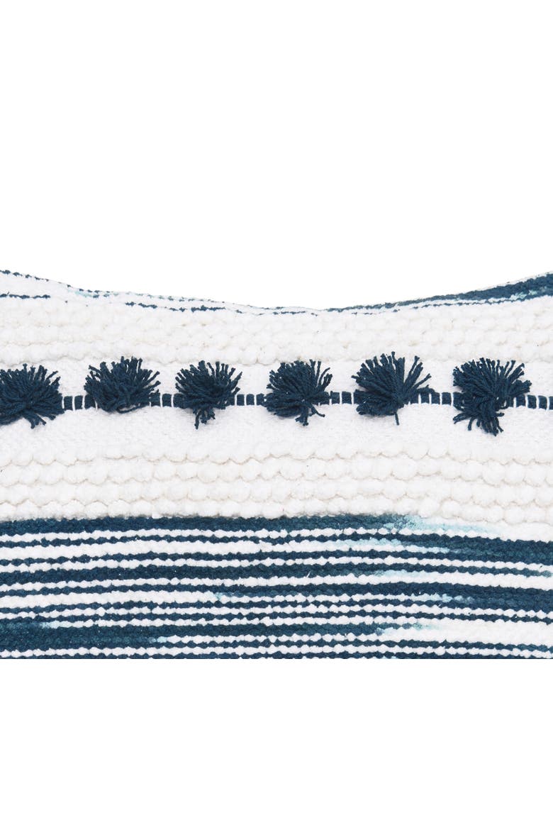 Oriana Tufted Textured Cotton Decorative Throw Pillow, Alternate, color, Blue