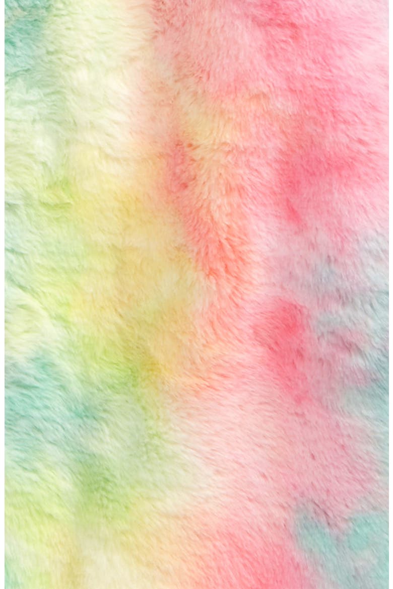 Lola & the Boys Kids' Tie Dye Faux Fur Coat, Alternate, color, MULTI