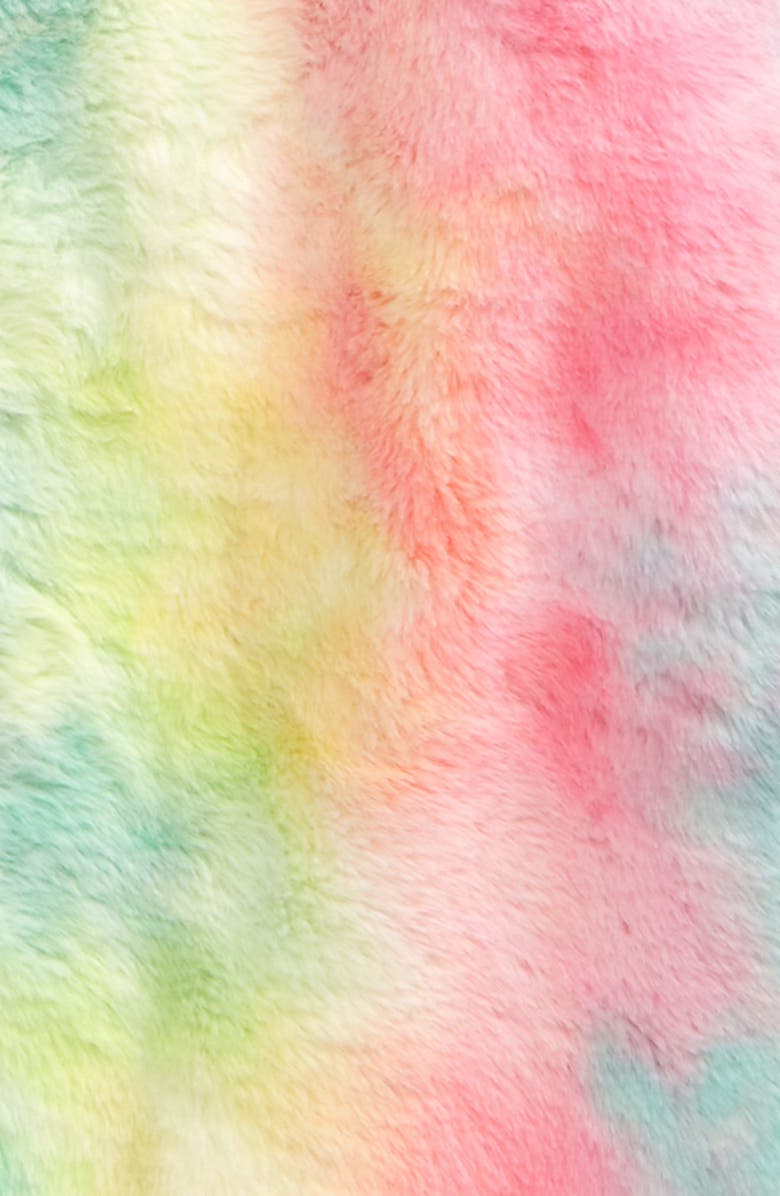 Lola + The Boys Lola & the Boys Kids' Tie Dye Faux Fur Coat, Alternate, color, 