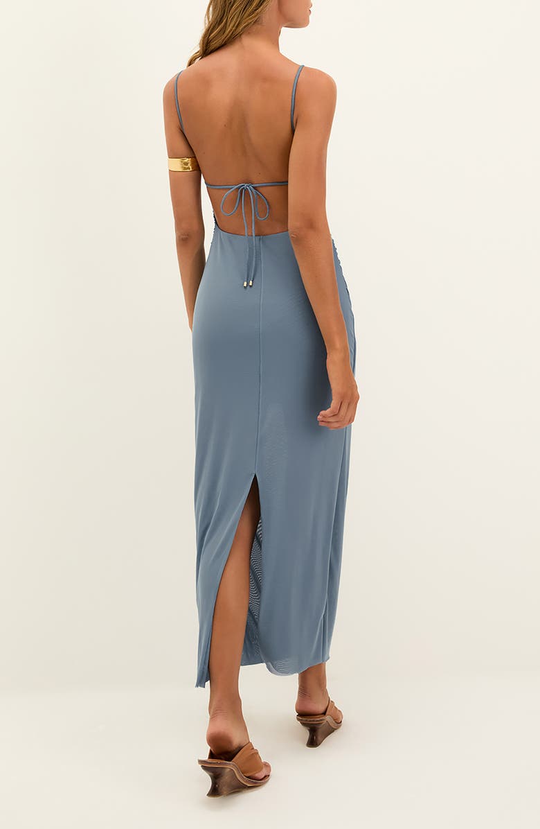 ViX Paula Hermanny Solid Lorena Cover-Up Maxi Dress, Alternate, color, Blue