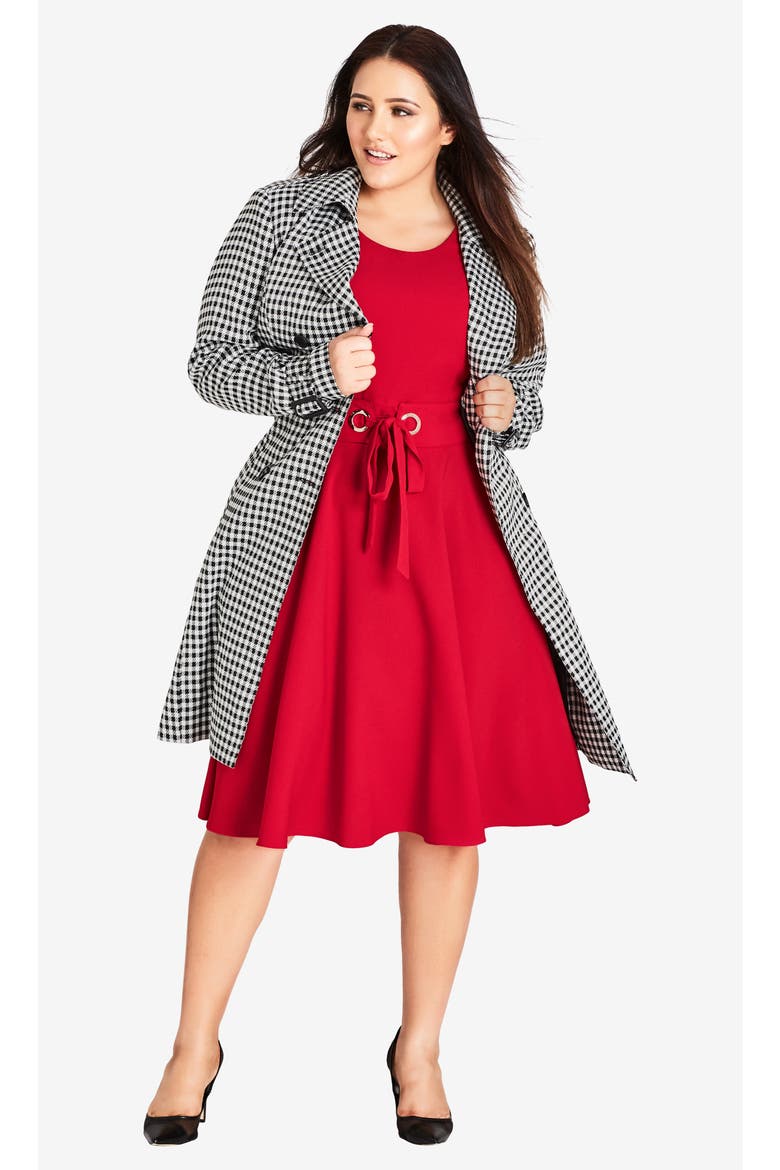 Sherlock Trench Coat, Alternate, color, BLACK